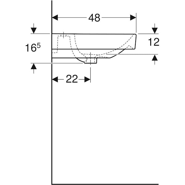 KAKSOISPESUALLAS SMYLE SQUARE PESUALLAS 1200x480mm