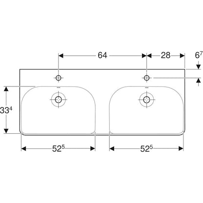 KAKSOISPESUALLAS SMYLE SQUARE PESUALLAS 1200x480mm