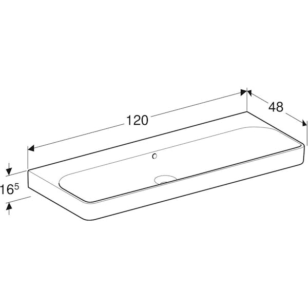 PESUALLAS SMYLE SQUARE KERATECT 1200x480mm