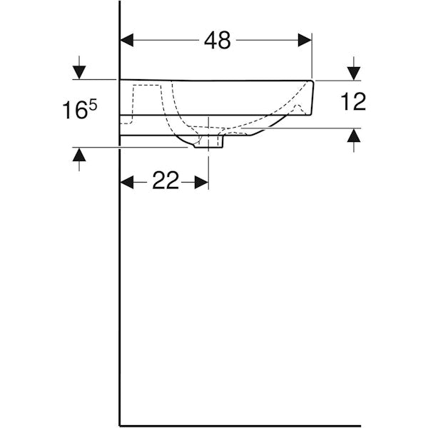 PESUALLAS SMYLE SQUARE KERATECT 1200x480mm