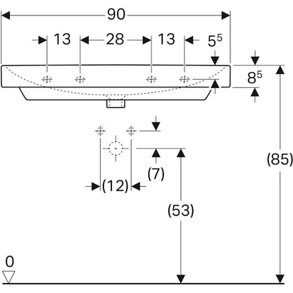 PESUALLAS SMYLE SQUARE PESUALLAS 900x480mm