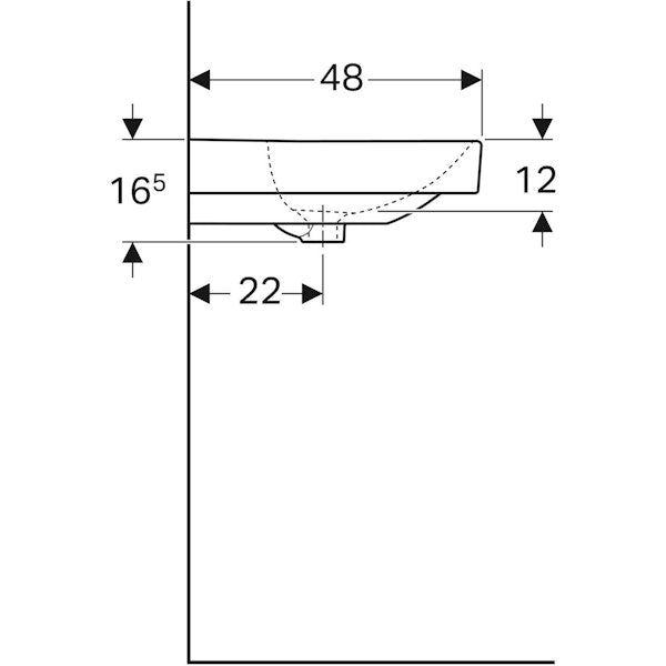 PESUALLAS SMYLE SQUARE PESUALLAS 900x480mm