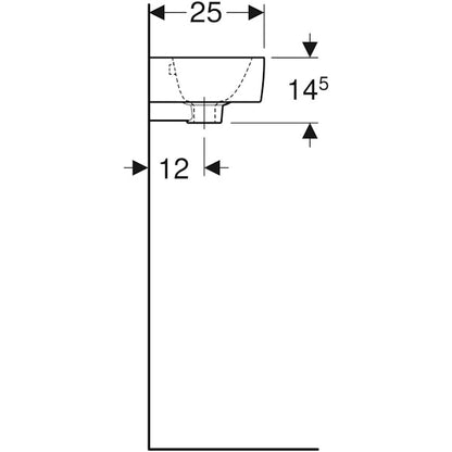 PESUALLAS GEBERIT RENOVA PLAN 360X250mm VALKOINEN