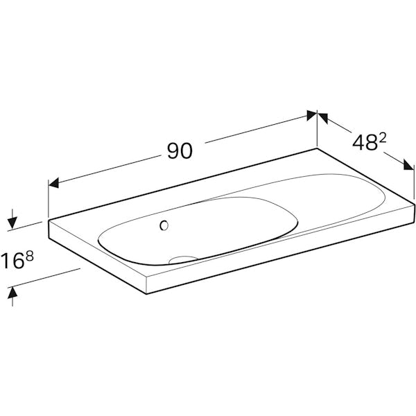 PESUALLAS ACANTO LASKUTASO OIKEALLA, KERATECT 900x482mm