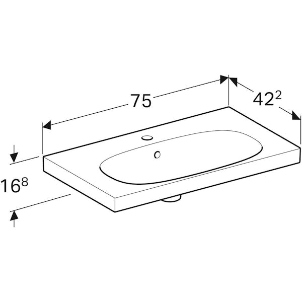 PESUALLAS ACANTO COMPACT 750x168mm