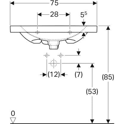 PESUALLAS ACANTO COMPACT 750x168mm