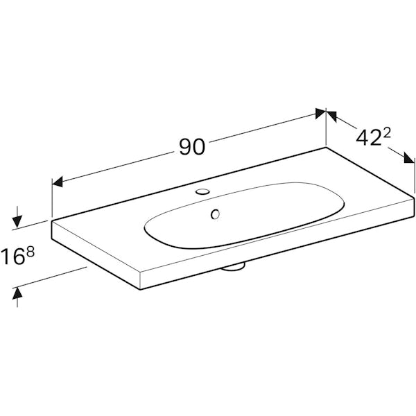 PESUALLAS ACANTO COMPACT 900x422mm