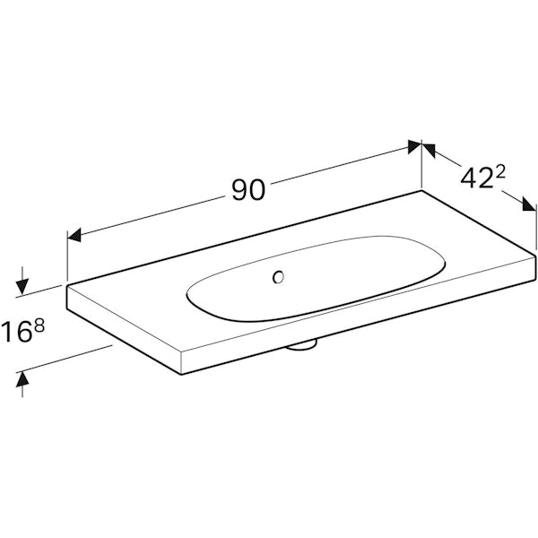 PESUALLAS ACANTO COMPACT 900x422mm