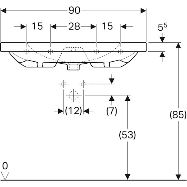 PESUALLAS ACANTO COMPACT 900x422mm