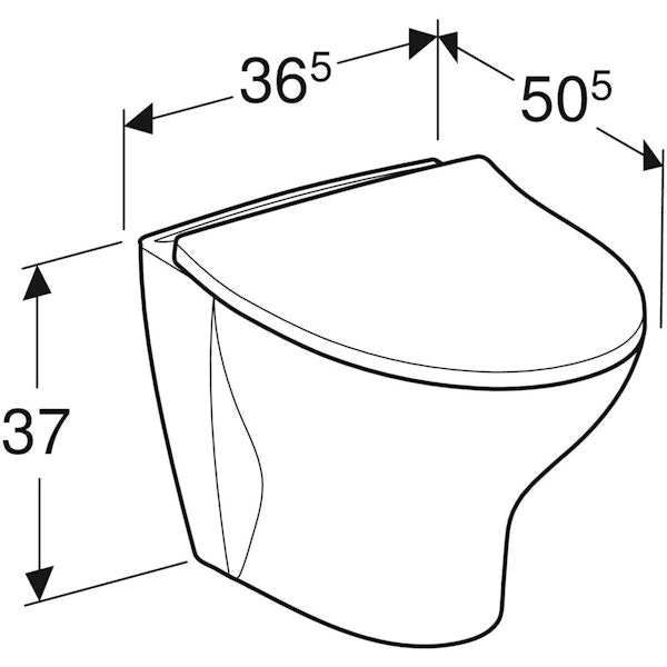 WC-ISTUIN SEINÄ IDO 68 GLOW KOVA KANSI SC/QR