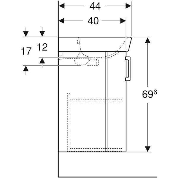 ALLASKAAPPIPAKETTI IDO GLOW 560x440x696mm VALKOINEN