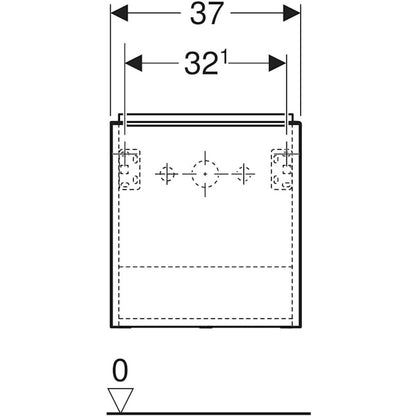 ALAKAAPPI GEBERIT ICON 370X279X415mm VALKOINEN