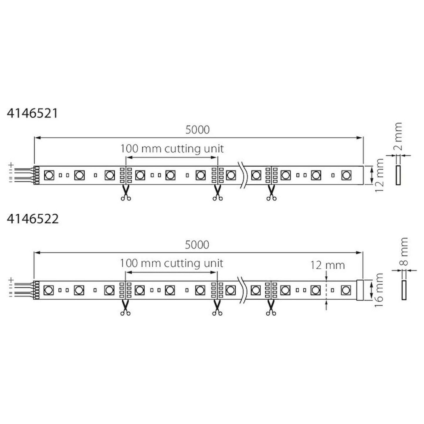 VALOPROFIILI/-NAUHA COLORIS 24V KIT IP20 50W RGBTW 5M