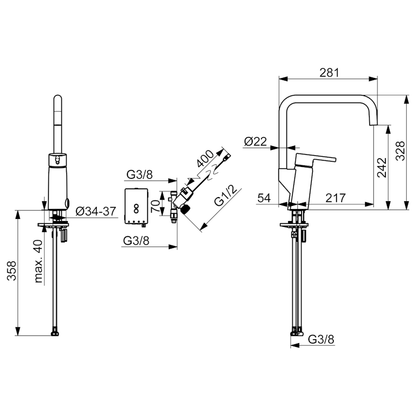 KEITTIÖHANA ORAS 2734FHN-80 OPTIMA 3V PKV TERÄS (6219219)