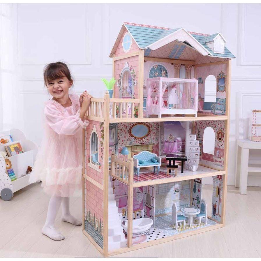 Wooden Dollhouse Emily with LED Lights