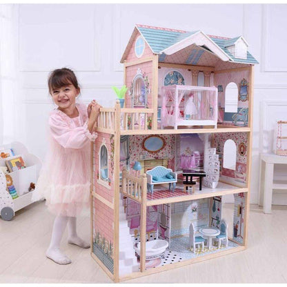 Wooden Dollhouse Emily with LED Lights