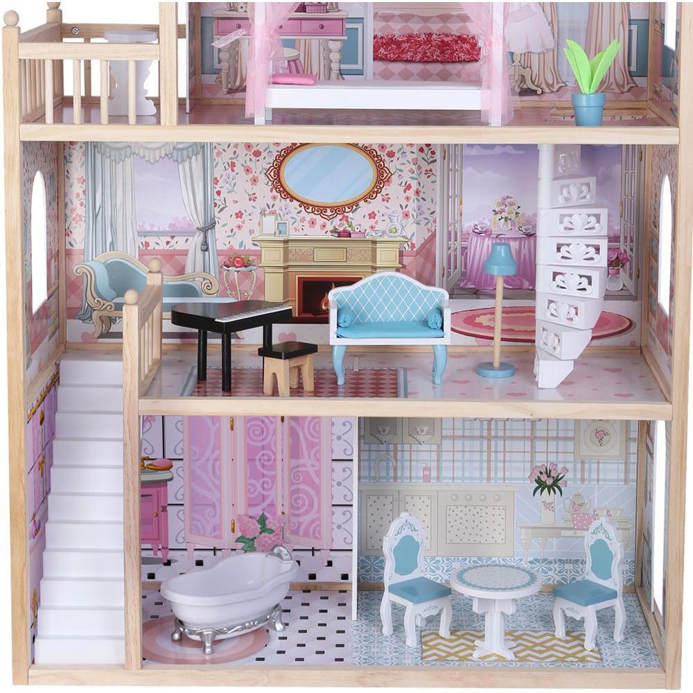 Wooden Dollhouse Emily with LED Lights