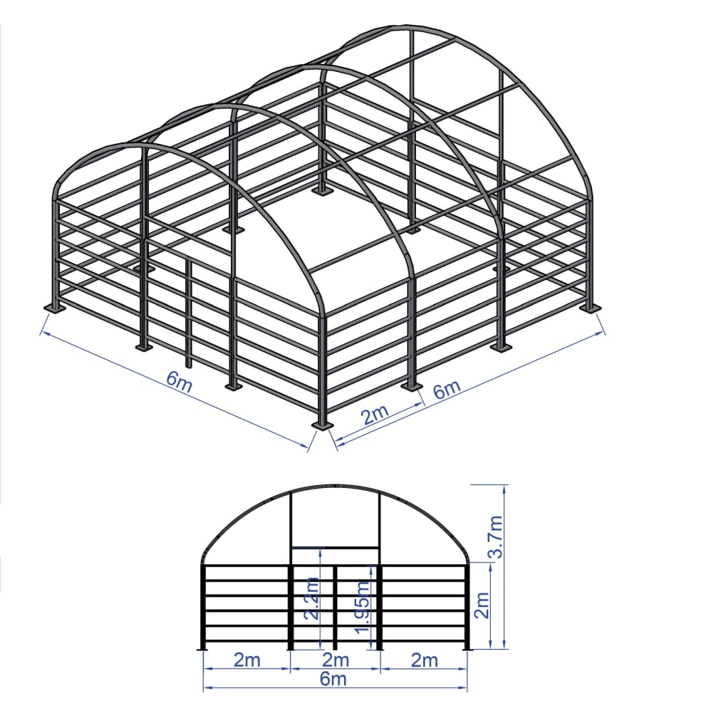 Ranch Farmer 6 x 6 x 3,7 m 900g karjateltta