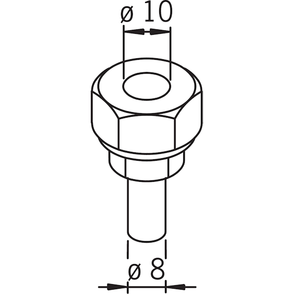 ASENNUSLIITIN ORAS 281100/2KPL 8x10mm