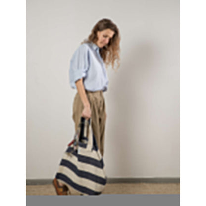 BEACH BAG - Reclaimed stripe canvas