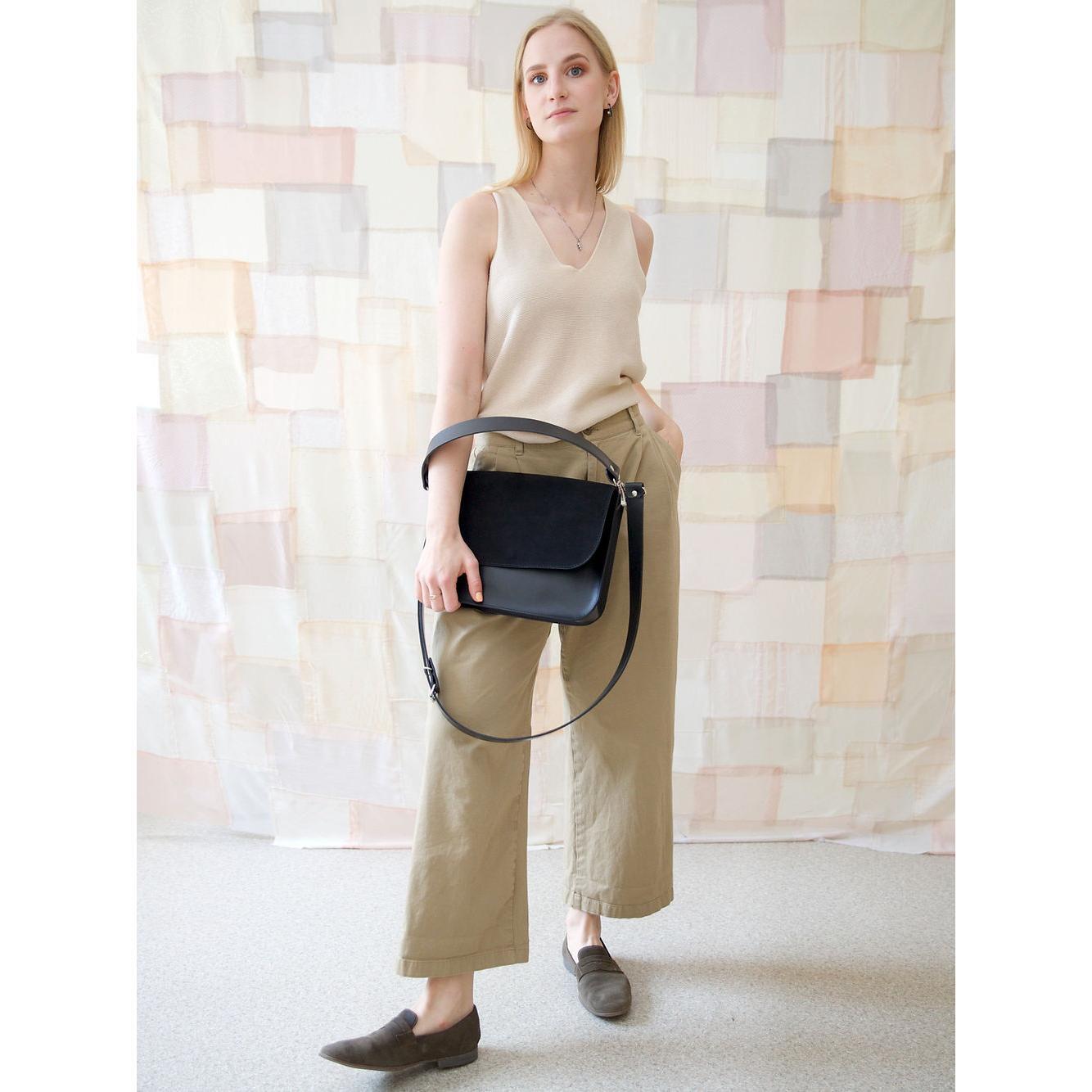 ASTORIA handbag - Black Suede