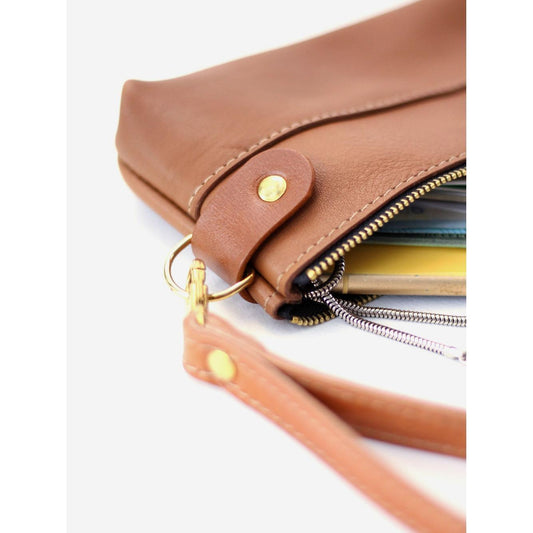 POUCH Wallet - Camel Brown Leather