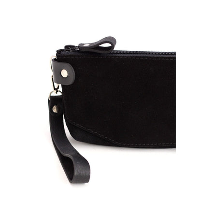 POUCH Wallet - Black Suede