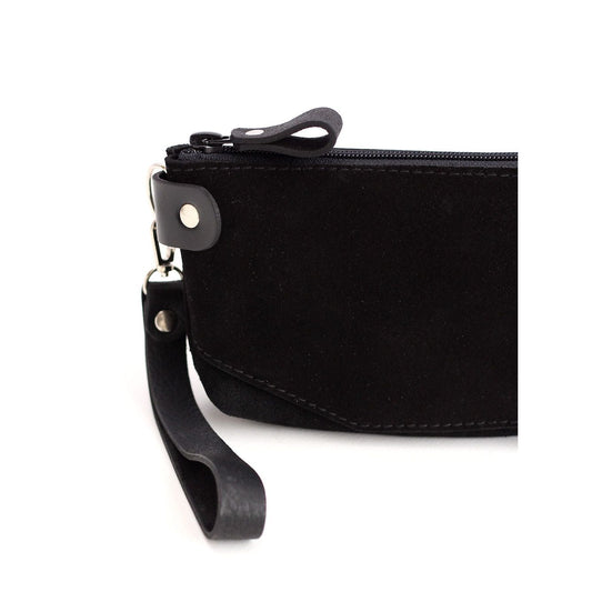 POUCH Wallet - Black Suede