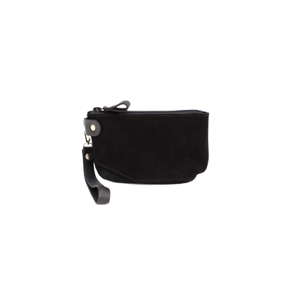POUCH Wallet - Black Suede