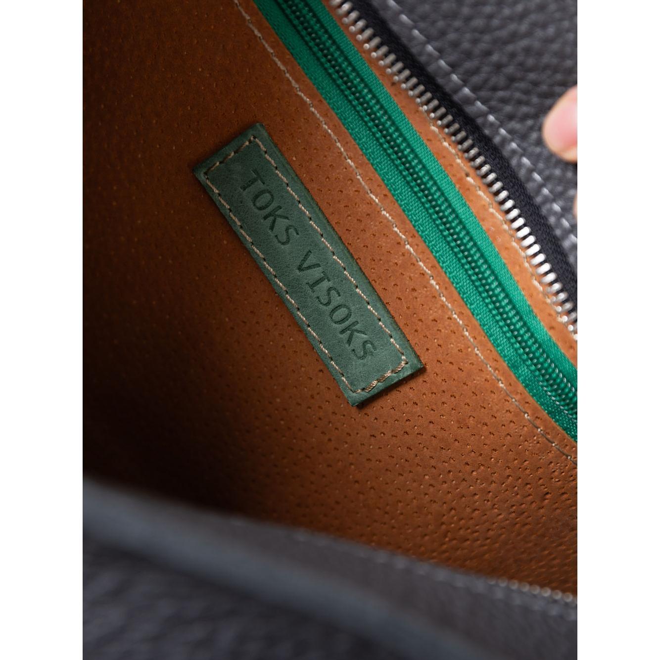 STELLA Leather Handbag - Grey & Suede