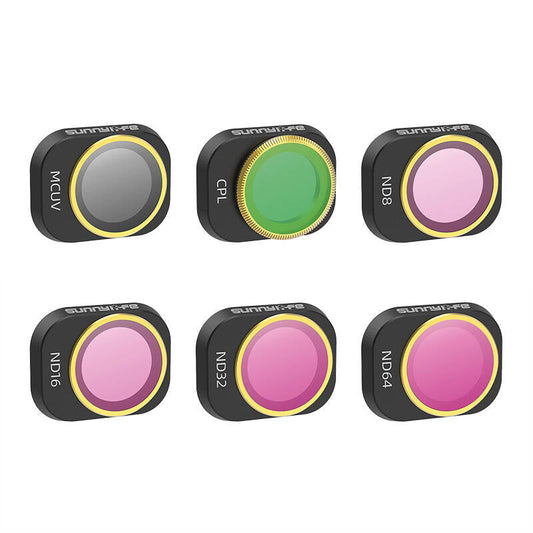 6 Lens Filters MCUV, CPL, ND8/16/32/64 Sunnylife for DJI MINI 4 PRO - Kotikauppa