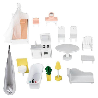 Wooden Dollhouse Liselle with LED Lights