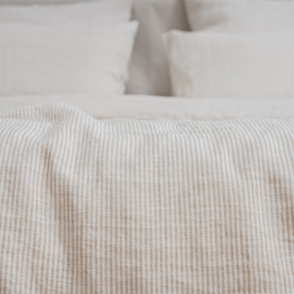 Pellava pussilakanasetti - Natural Stripes (Parivuode) - Linen Tales