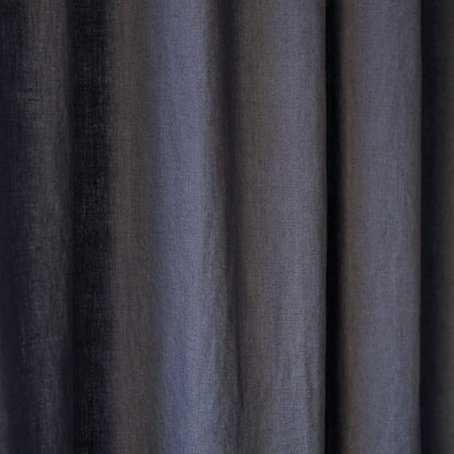 Pimentävä pellavaverho (tankoon sidottavat) - Tummanharmaa - 2 kpl Setti - Linen Tales