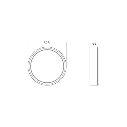 SEINÄ/KATTOVALAISIN ULKO SG FRAME ROUND MAXI 23W 3K HK VALKOINEN
