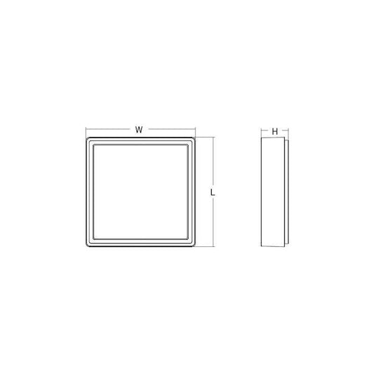 SEINÄ/KATTOVALAISIN ULKO SG FRAME SQUARE 6W 4K GR