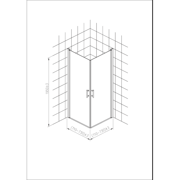 SUIHKUNURKKA OPAL 70*70 195 5mm KIRKAS LASI (CCX138)