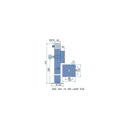 Winterhoff SF 60-D42-19-280+ADAP -tukijalka, 1300 kg