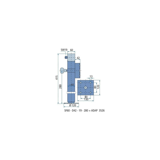 Winterhoff SF 60-D42-19-280+ADAP -tukijalka, 1300 kg