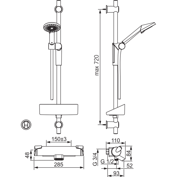 AMME- JA SUIHKUHANA ORAS 7149 OPTIMA TERMOSTAATTI