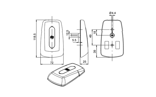 Jokon W 2011-2 peruutusvalo ajoneuvoille 9-32 V - 4045034106225