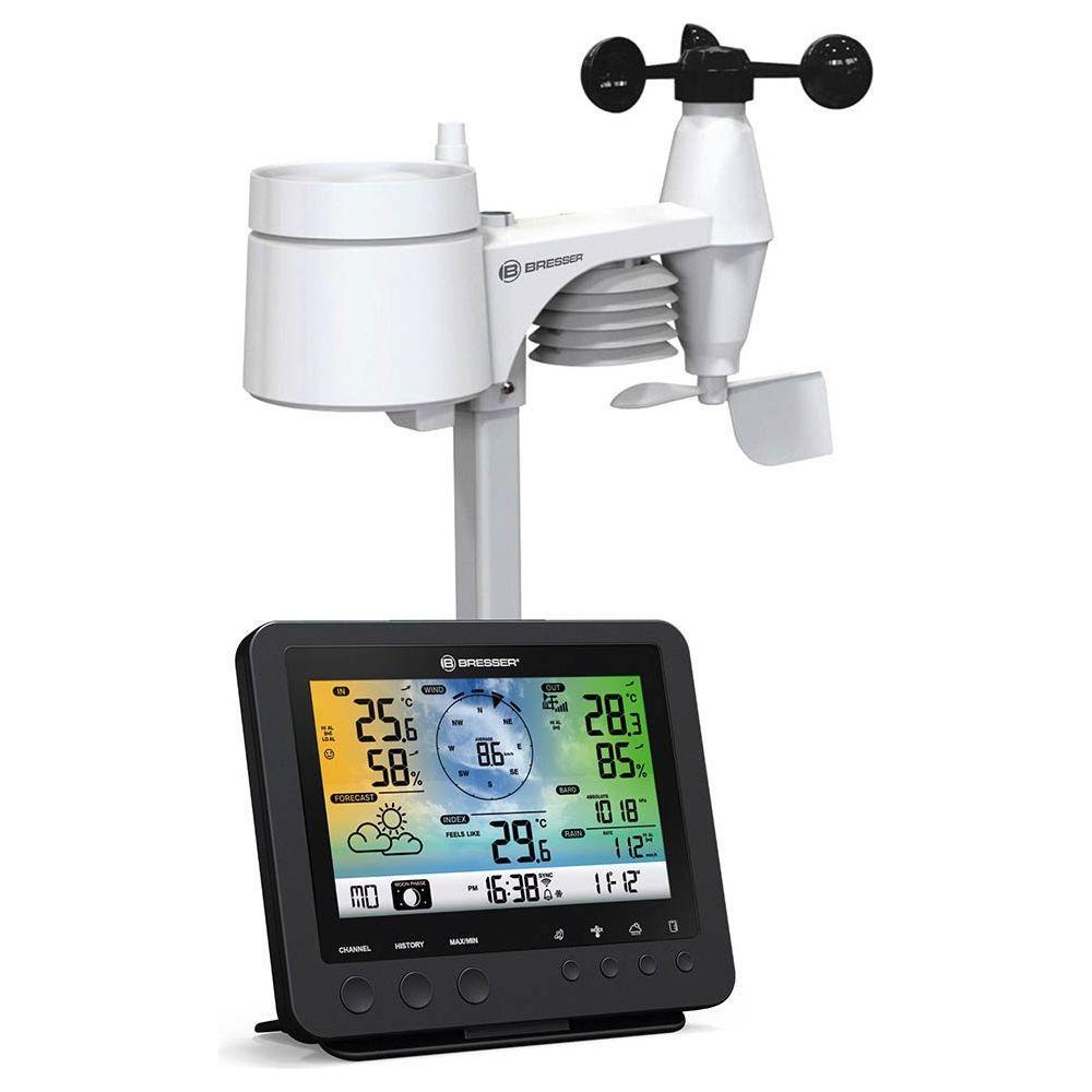 Bresser 5-in-1 Wi-Fi-sääasema värinäytöllä, musta | 73261 | 4007922058429 | Kotikauppa | Bresser