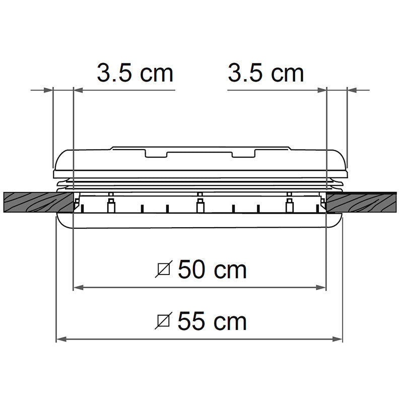 Kattoluukku 500x500 mm