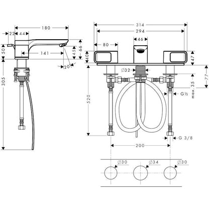 PESUALLASHANA HANSGROHE 11040000 AXOR URQUIOLA