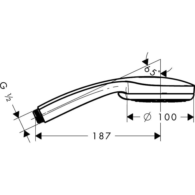 KÄSISUIHKU HANSGROHE 28537000 CROMA 9,4L/MIN