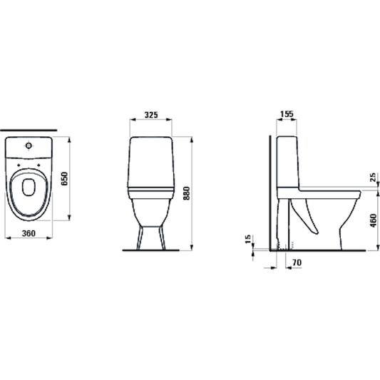 WC-HUUHTELUSÄILIÖ LAUFEN POSLIINISÄILIÖ
