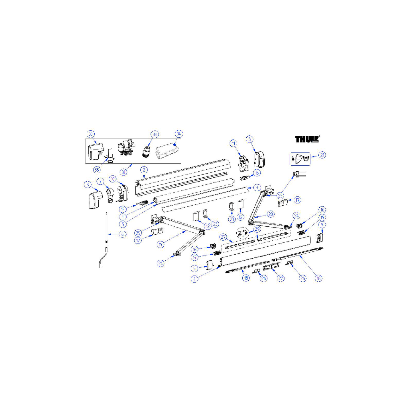 Thule tela Omnistor 4900/5200 4,5 m, 30X0.8 mm