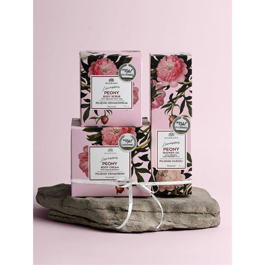 Peony Body Scrub With Organic Fruit Oils - 250 ml