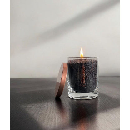 Unscented Powder Candle in Glass - Black 160g