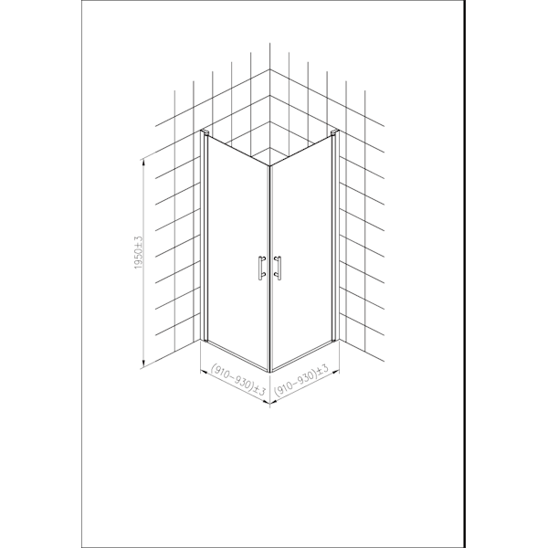 SUIHKUNURKKA OPAL 90*90 195 5mm KIRKAS LASI (CCX137)